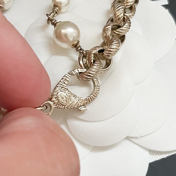 Chanel 19B Logo Strass Pearl Multi-StrandNecklace - Picture 7 of 11